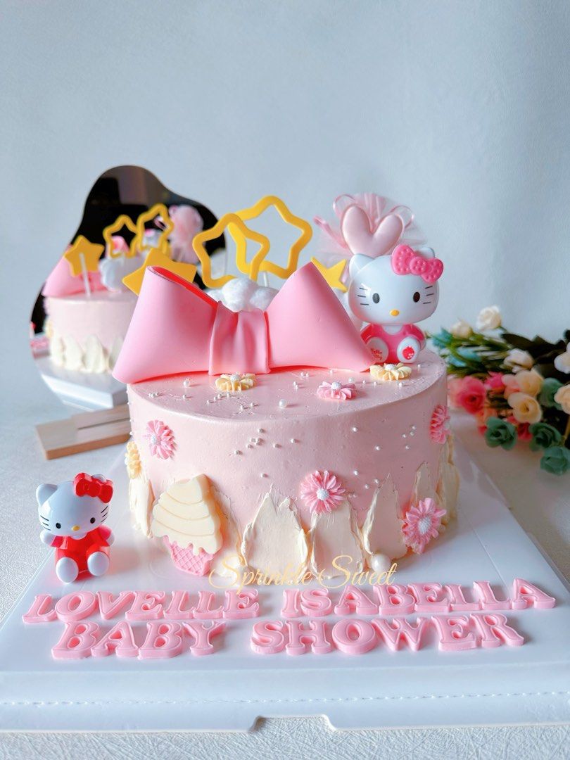 PT Artisan Bakery - Hello kitty theme cake 😍😍This is many girl's  favourite cartoon character. This time this fondant design cake is using  sponge cake instead of dense buttercake. Looks good and