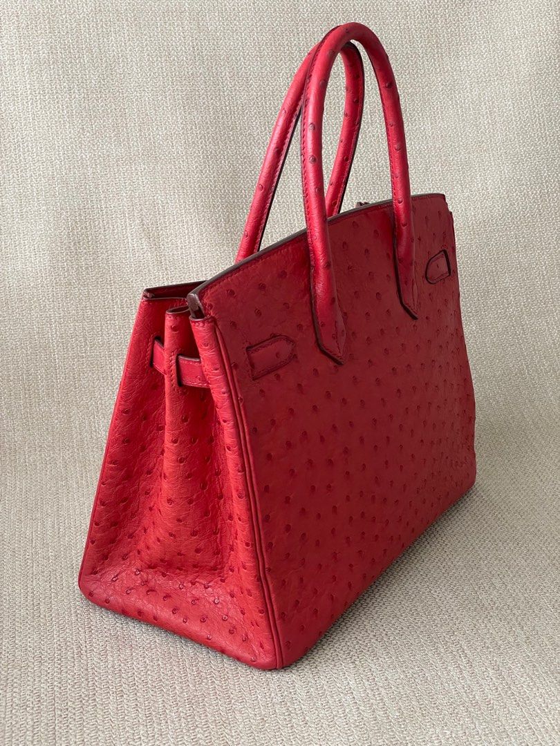 birkin-30-ostrich-rouge-vif-ghw – Ruelamode