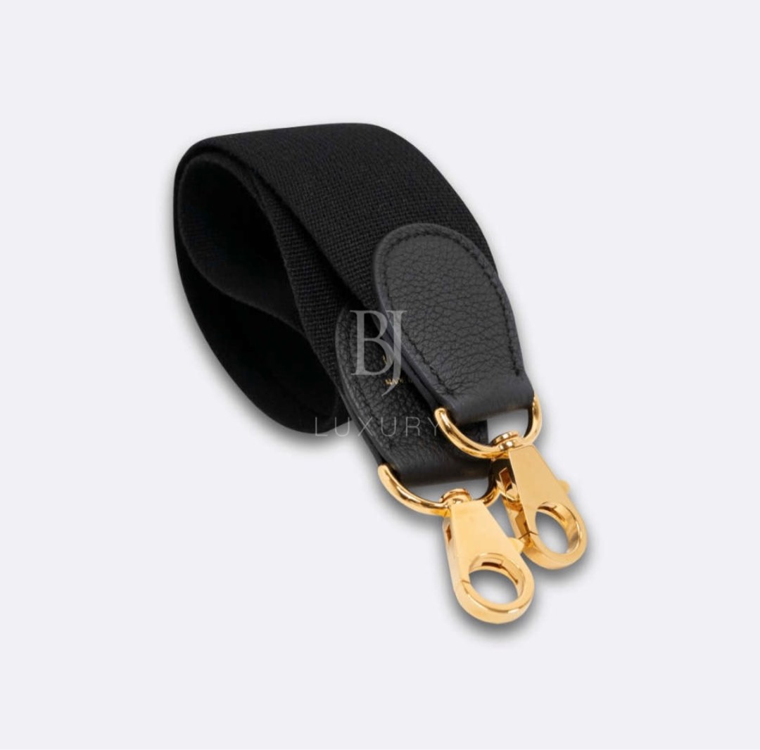 Hermes Canvas Strap 70cm Black Canvas, Luxury, Accessories on Carousell