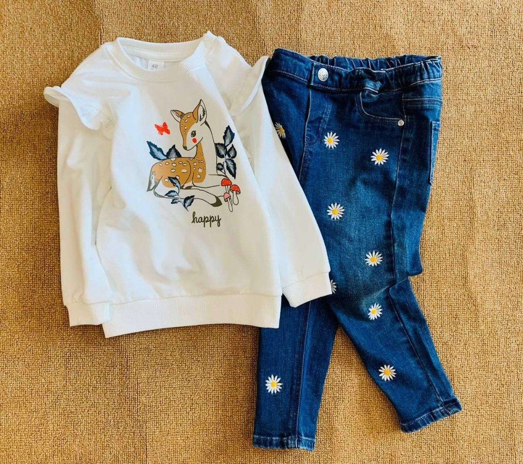 CLEARANCE STOCK Deer H M Baby Girl 2 in 1 Set Babies Kids