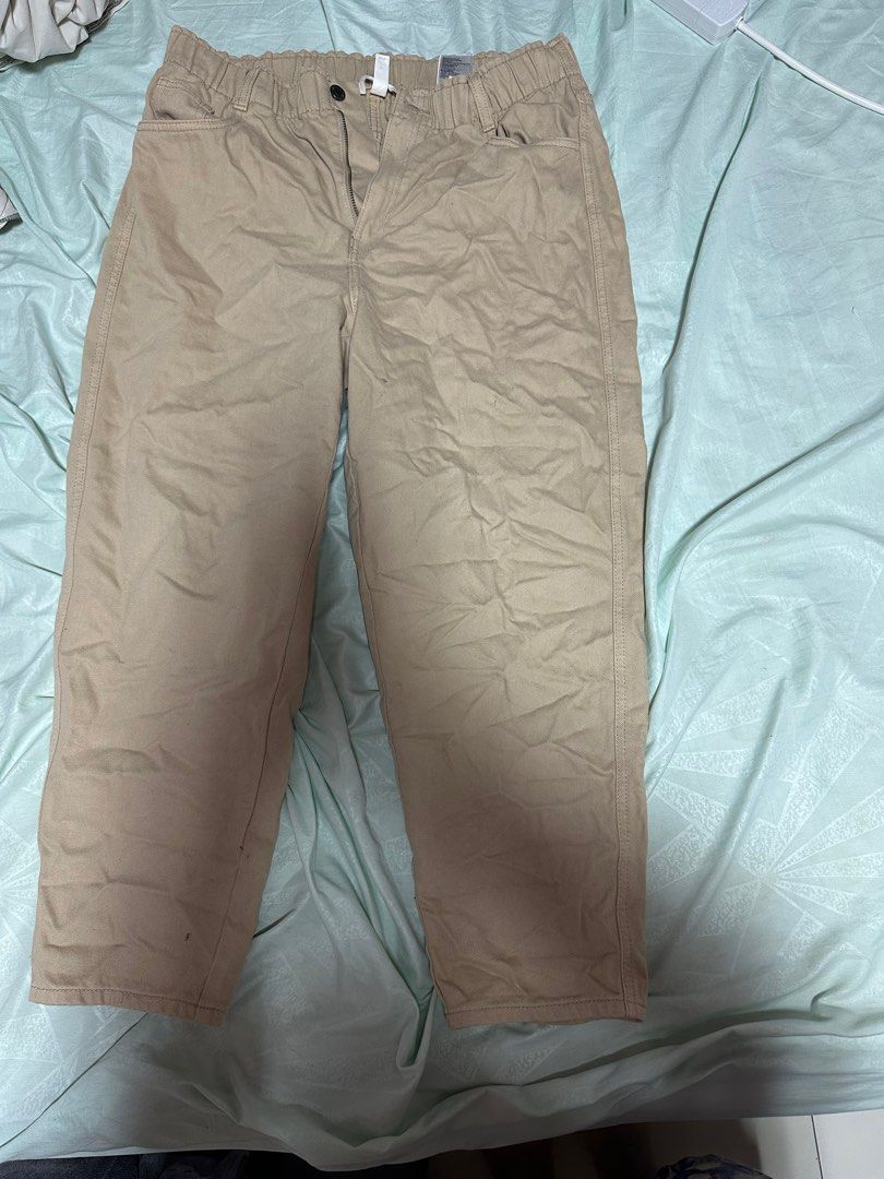 H&M KHAKI PANTS, Women's Fashion, Bottoms, Other Bottoms on Carousell