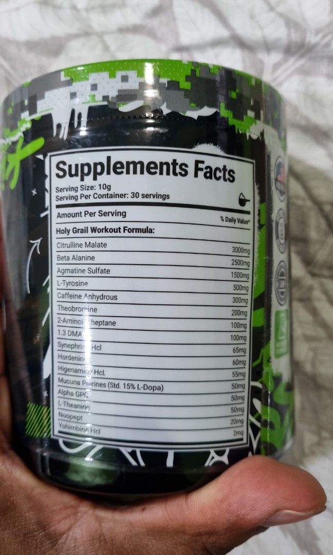 Holy grail all in one pre workout, Health & Nutrition, Health ...