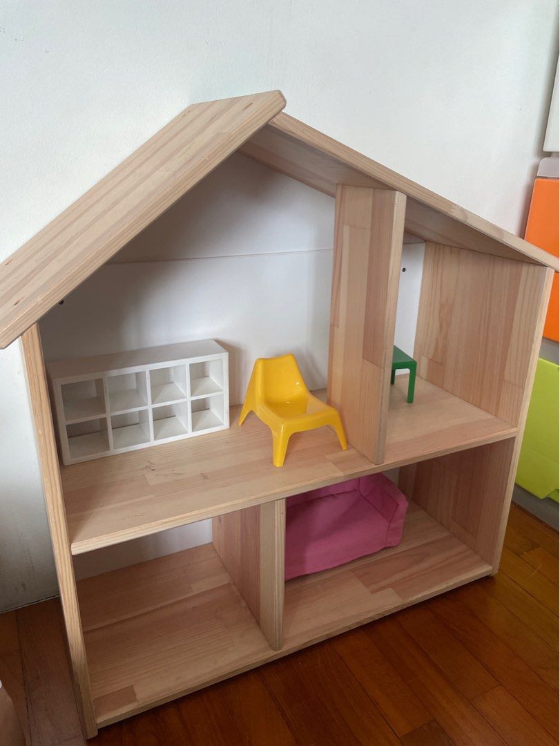 IKEA FLISAT dollhouse wooden playhouse shelf