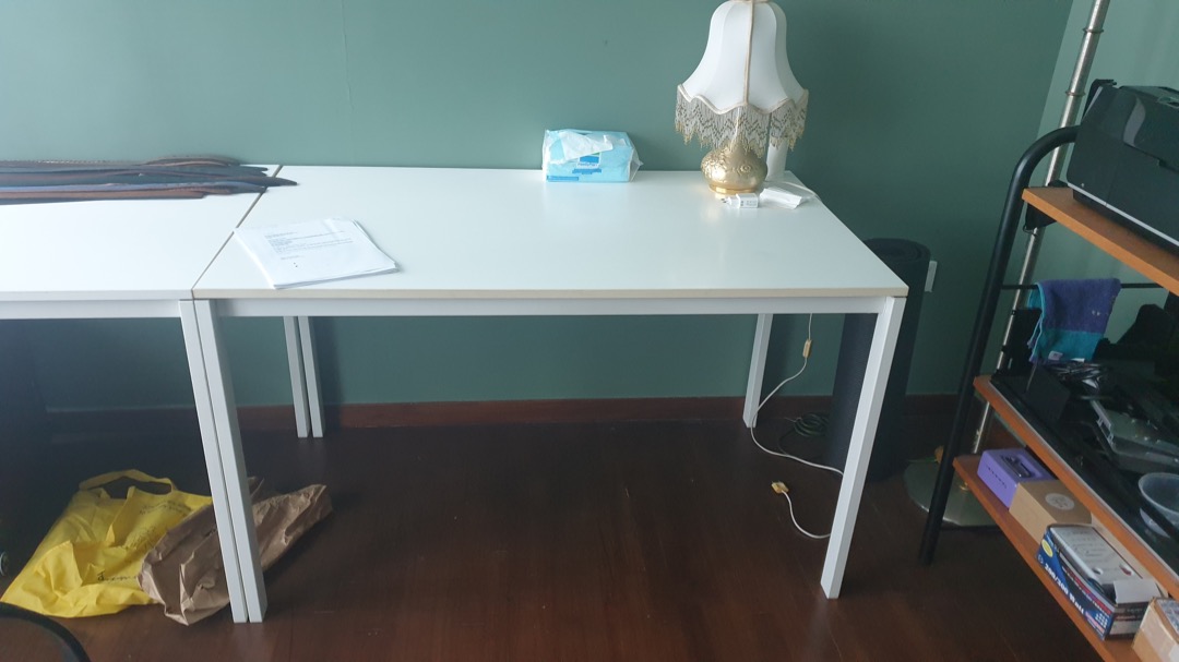 Ikea MELLTORP White Study Table, Furniture & Home Living, Furniture
