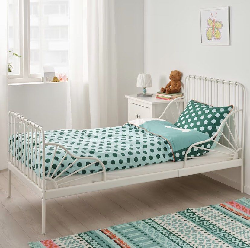 販売売りお値下げ【美品】IKEA伸長式ベッドMINNEN ミンネン&マットレス＆すのこ ベビー用寝具・ベッド