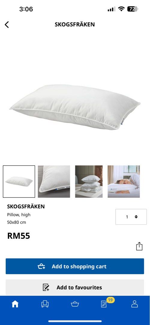 Ikea Pillows, Furniture & Home Living, Bedding & Towels on Carousell