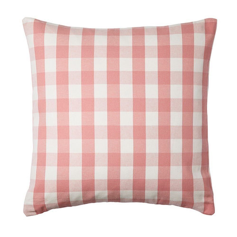 Ikea pink gingham cushion