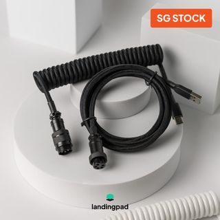 [In-stock] Custom Coiled Aviator Cable (USB-C) for Mechanical Keyboards