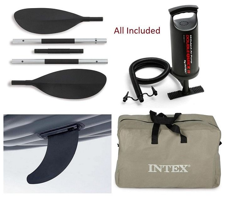 INTEX Inflatable Boat Explorer Kayak K2 Canoe. Bot Sampan, Sports ...