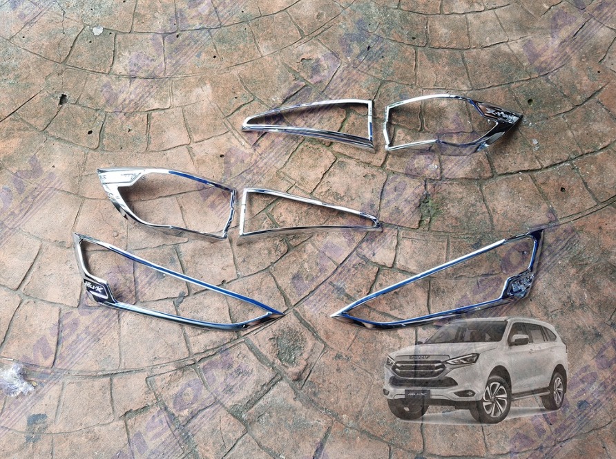 Isuzu MUX MUX 2nd Generation 2022 Headlight and Taillight Cover Chrome