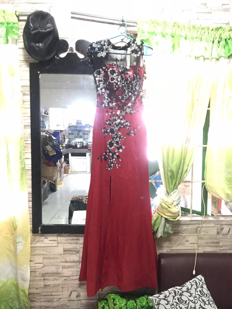 JS PROM Customized tailored Long Dress with Slit Women s Fashion
