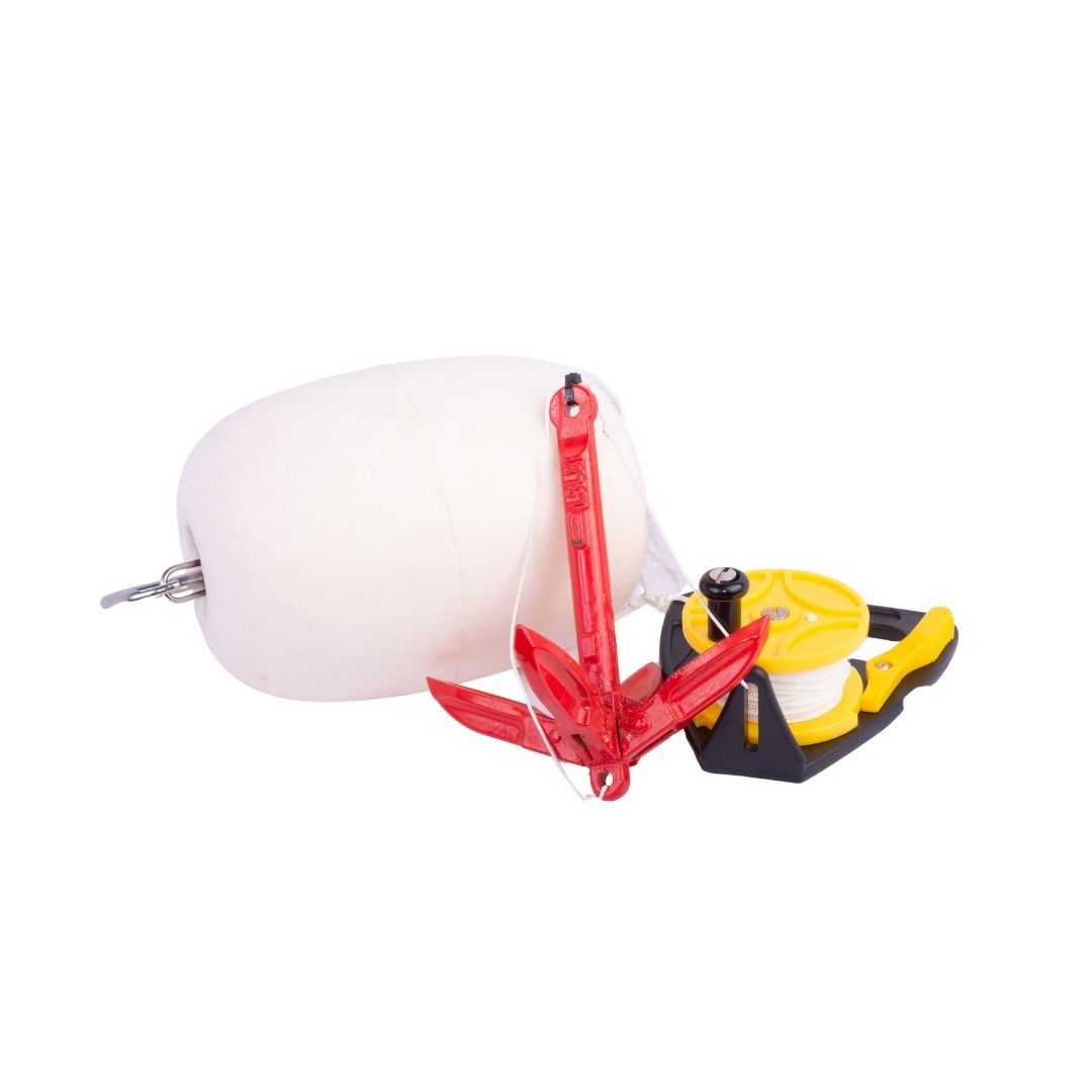 Kayak anchor Set, with Dive reel, carabiner and float, Sports Equipment