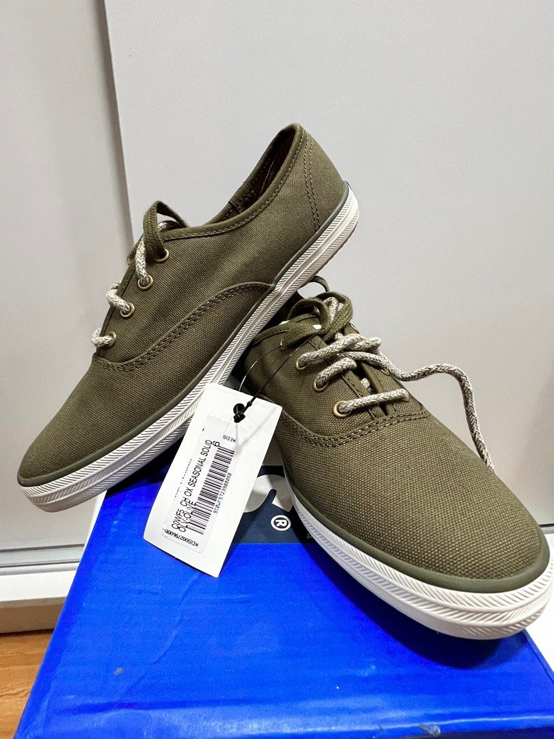 Keds women champion in olive green on Carousell