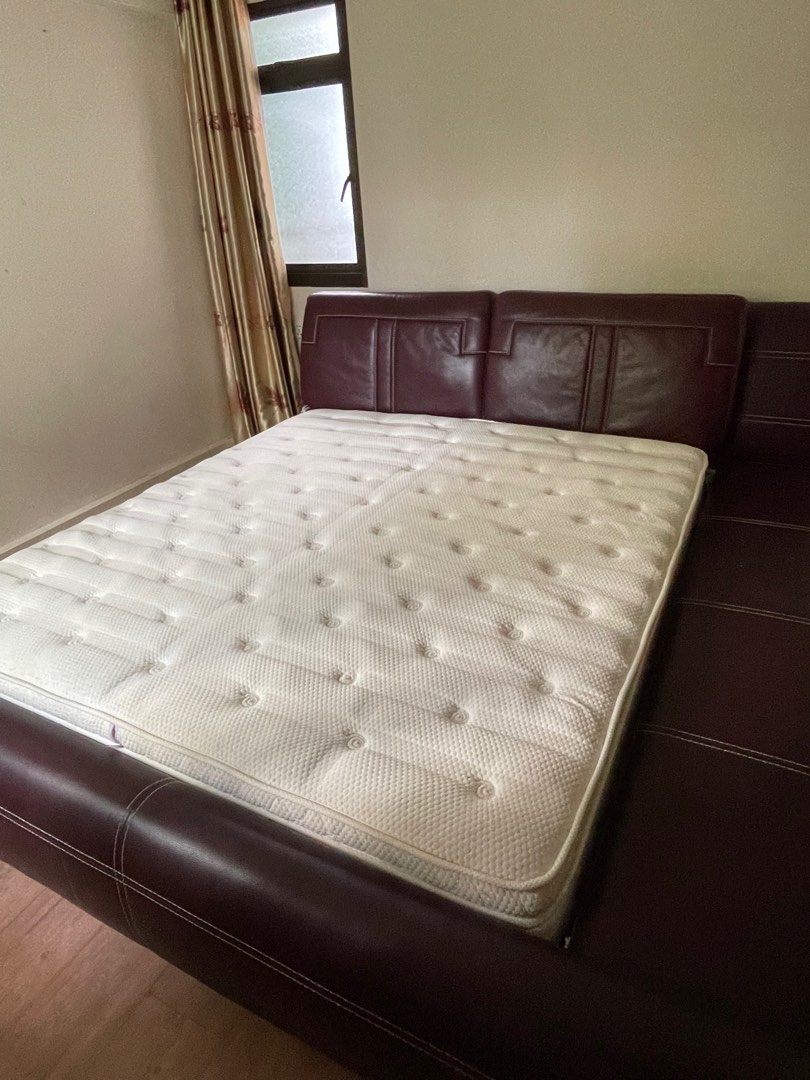 King Size Bed with Mattress, Furniture & Home Living, Furniture, Bed