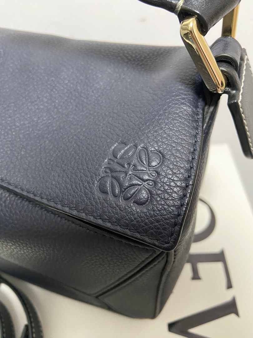 Loewe Puzzle Navy blue Pony-style calfskin ref.557854 - Joli Closet