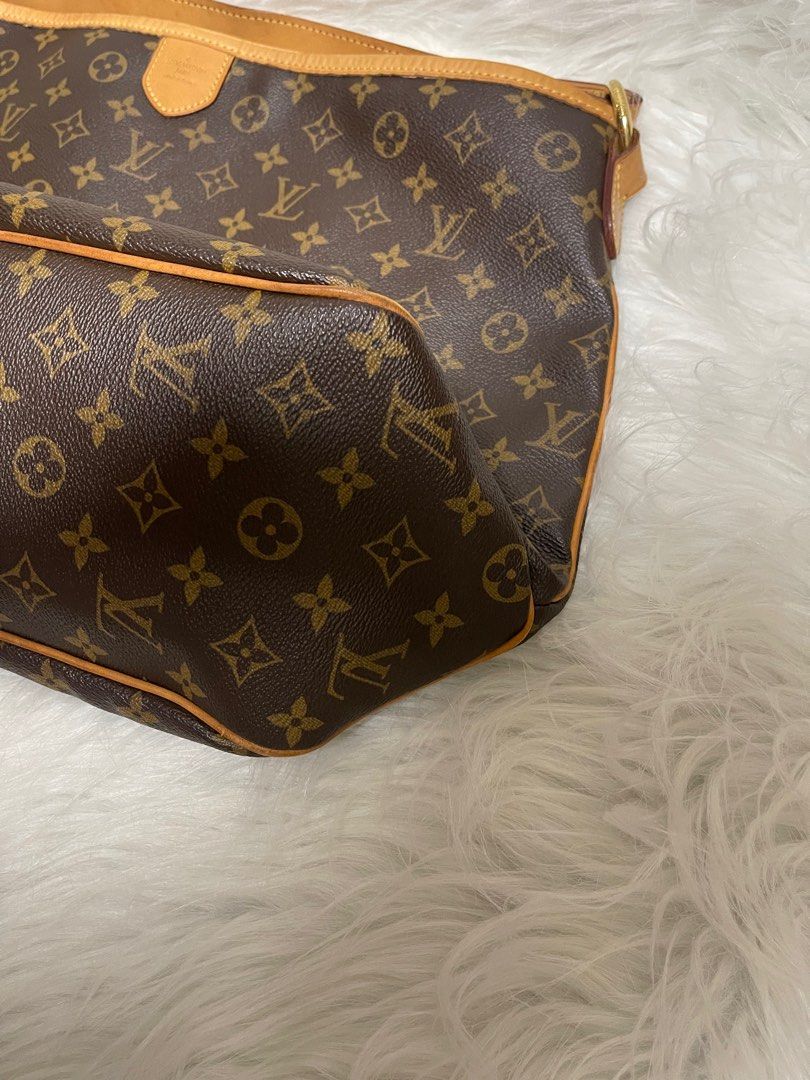 Auth Louis Vuitton Delightful MM Monogram M40353 Opening Leather Damaged  ALA561