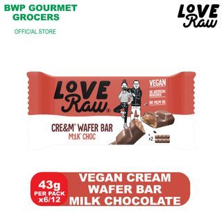Love Raw Vegan Wafer Cream Milk Chocolate (43g)