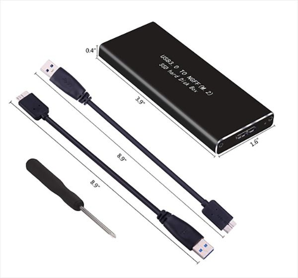 M.2 SSD USB Enclosure, Reader (Category: Computer Parts) located in Pasay City. Submitted by compublitz (Listing ID 1232405972, Image 3). Description: M.2 SSD USB Enclosure, Reader External SSD Hard Drive Disk USB Reader Enclosure Plug and Play,no need drivers,support Hot-swap,easy to use Connector Type:NGFF M.2 SSD to Micro-USB 3.0,High Read and Write Speed Up to 5Gbps/s Aluminum Alloy Material--Light,Portable & Beautiful,Maximize Heat Dissipati