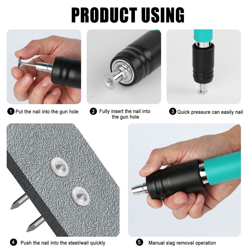 Manual Steel Nails Gun Concrete Rivet Tool Steel Rivet Gun Tufting Wall ...