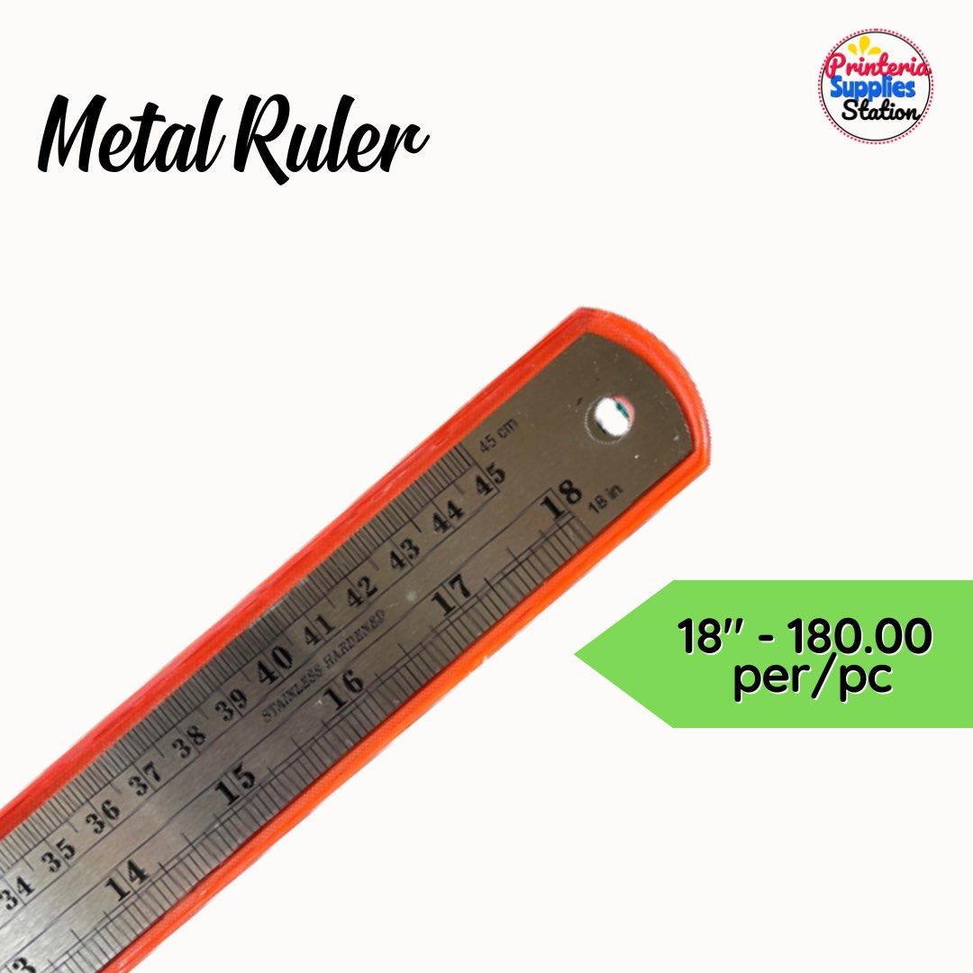 Metal Ruler (Category: Stationery & School Supplies) located in Quezon City. Submitted by printeriaph (Listing ID 1232422381, Image 3). Description: m.me/printeriaph https://shope.ee/5ALx6IeGpS . . . . . #PrinteriaSuppliesStation #Printeria #Supplies #Station #Office #School #ArtNCrafts #Printing #QCBased #SmallBusiness #Fyp #OnlineStore #WeSellConvenience #Carousell .