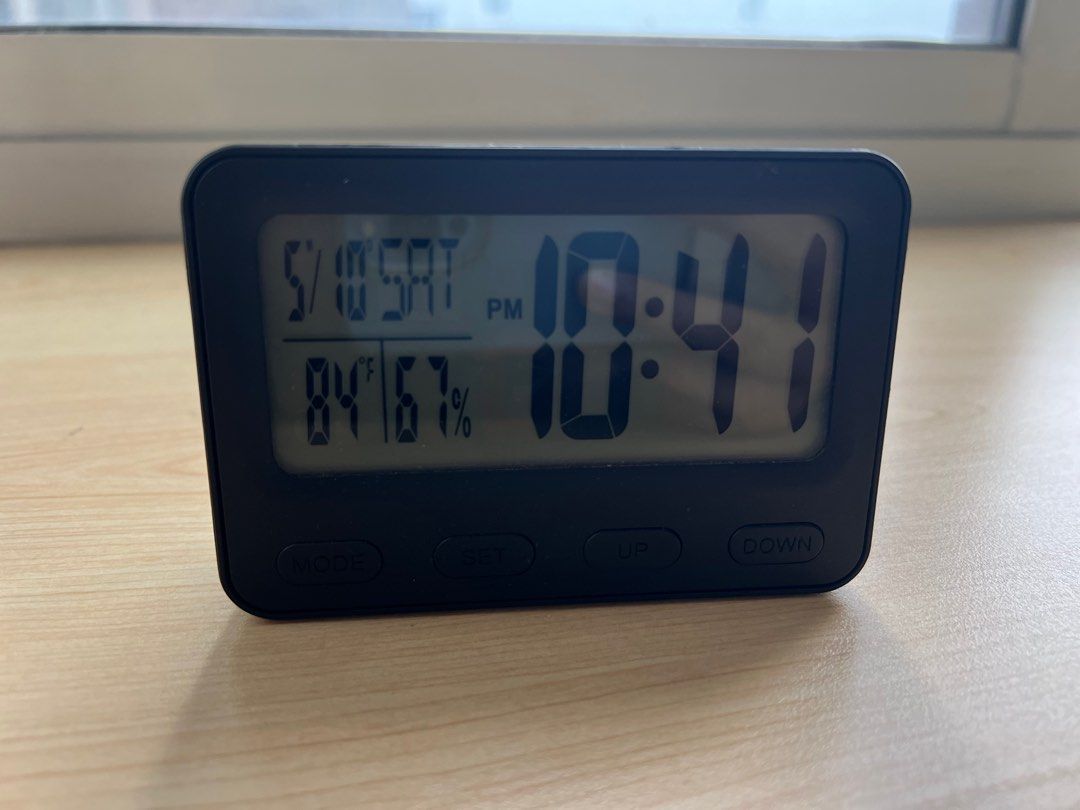 Miniso LCD alarm clock, Furniture & Home Living, Home Decor, Clocks on