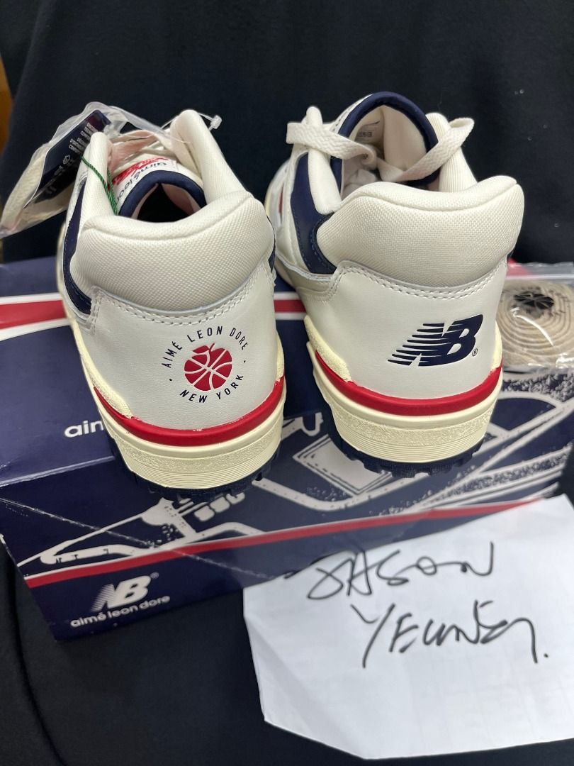 New Balance Aime Leon Dore 550 WHITE/NAVY-RED BB550A3 US9.5, 女裝