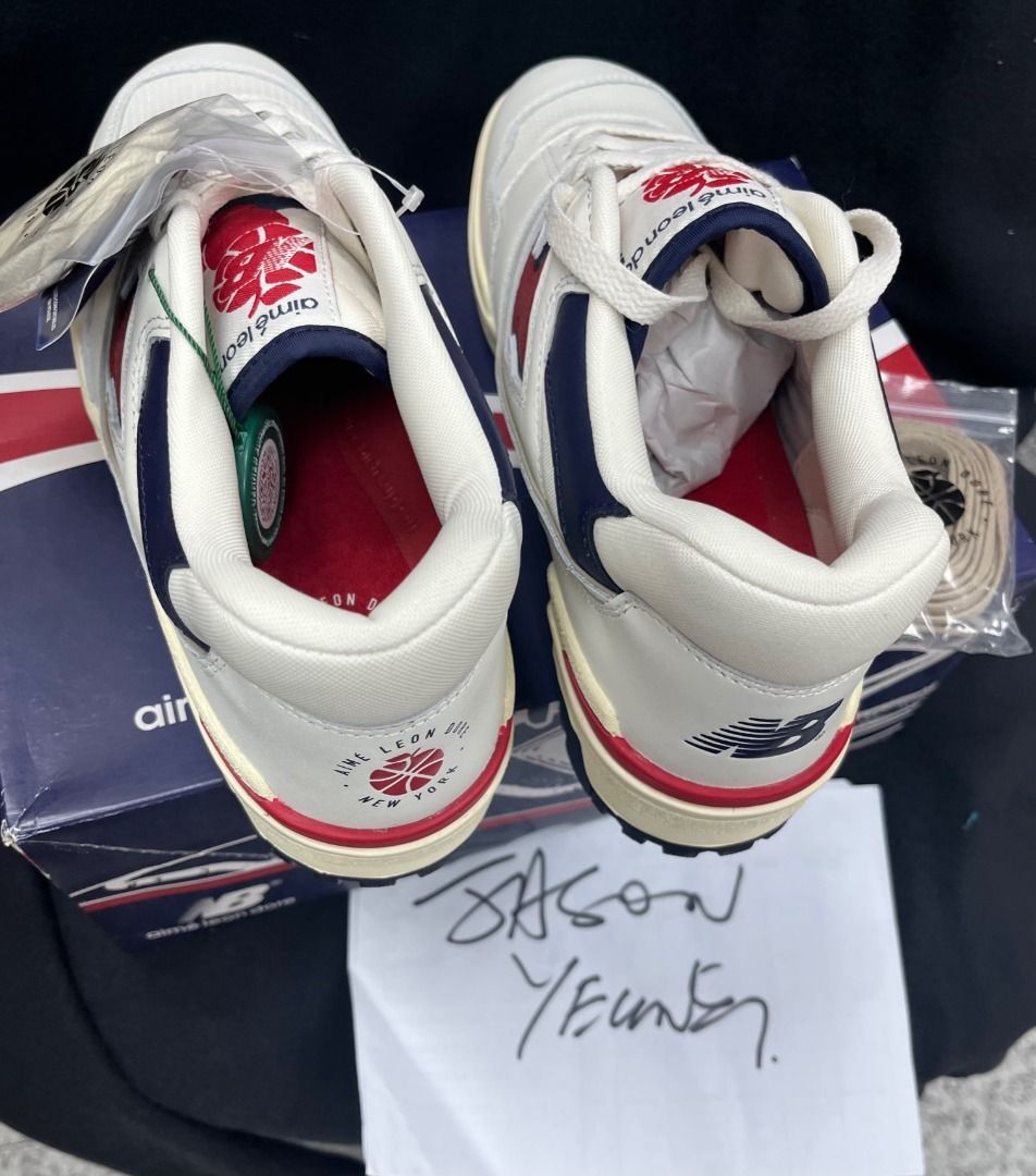 New Balance Aime Leon Dore 550 WHITE/NAVY-RED BB550A3 US9.5, 女裝