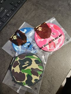 NEW BAPE ABC CAMO RUBBER COASTER BLUE GREEN PINK