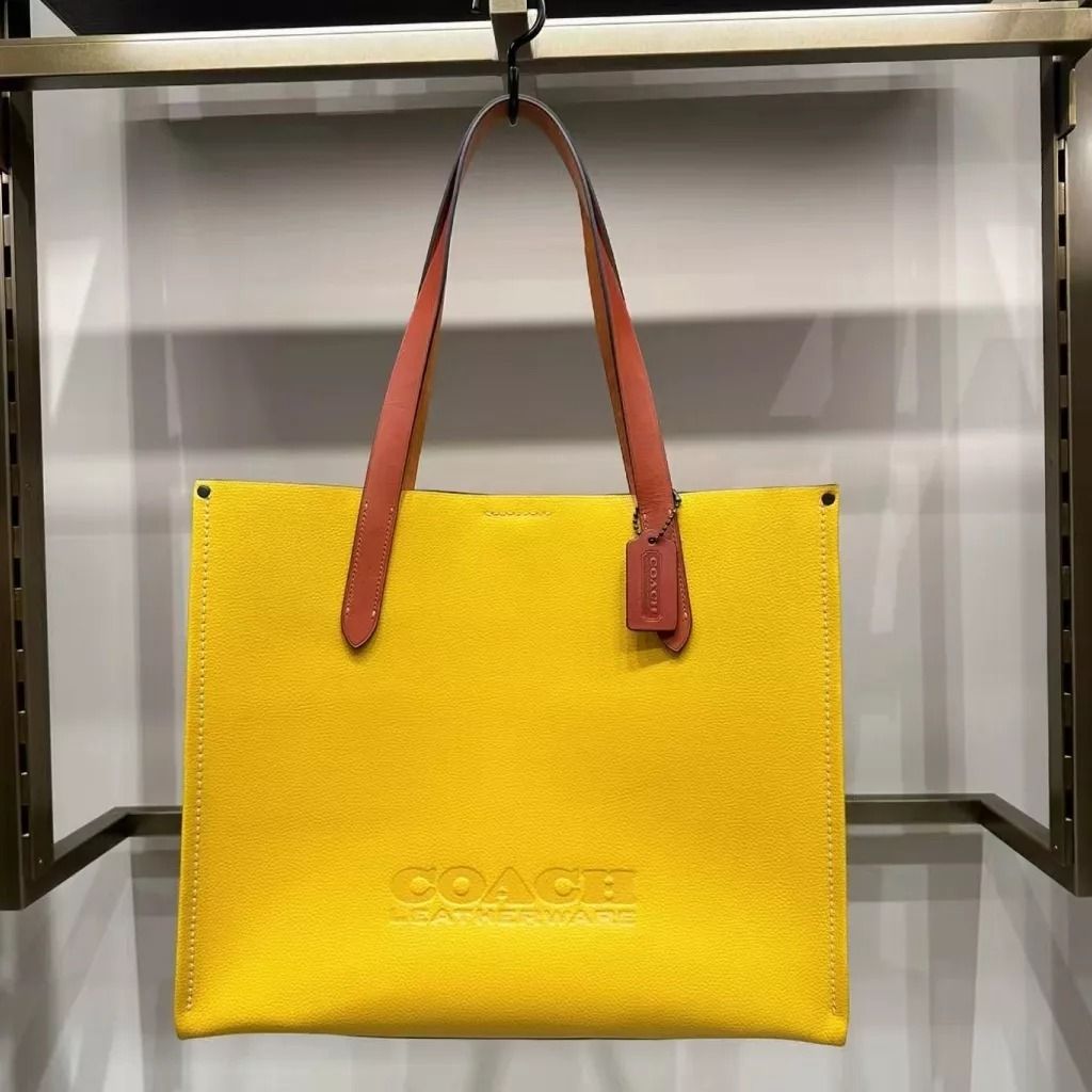New Coach Original Limited Yellow Collection RELAY TOTE Shoulder Tote Bags For Women Men Come With Complete Set Suitable For Gift