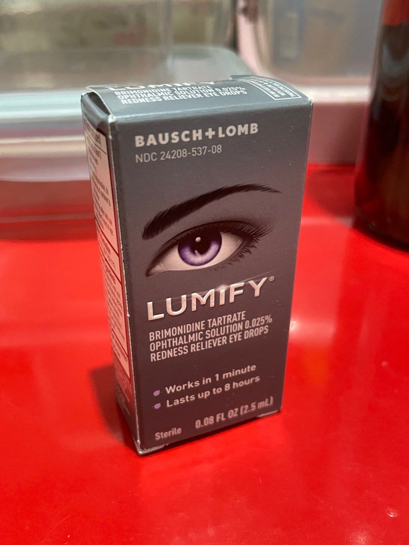 NEW Lumify redness reliever eye drops 0.08fl oz (2.5ml) Bausch and Lomb
