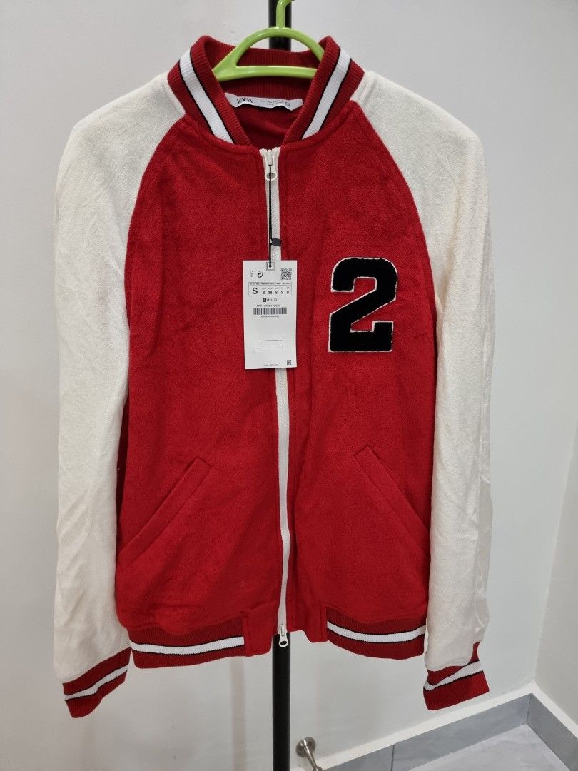 Zara red bomber jacket outlet