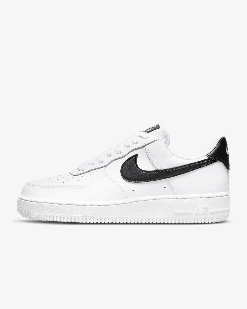 Nike Air Force 1 White with black swoosh, Women's Fashion, Footwear,  Sneakers on Carousell