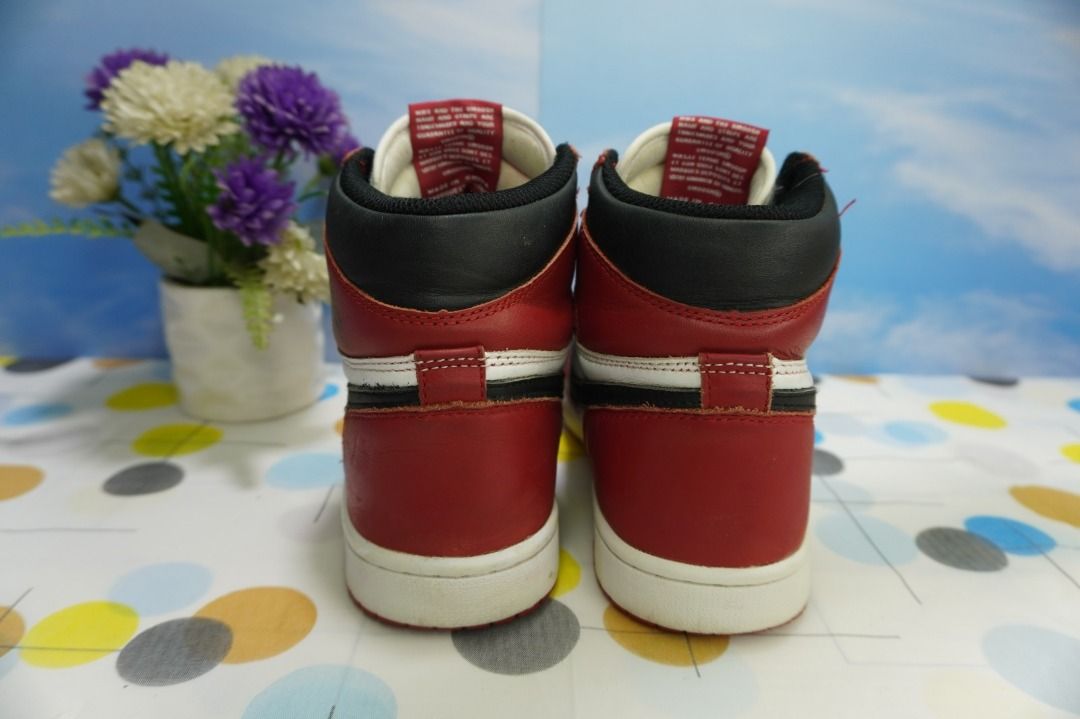 Nike Air Jordan 1 Retro High Bred Toe Size 40 Insole 25 cm, Fesyen Pria