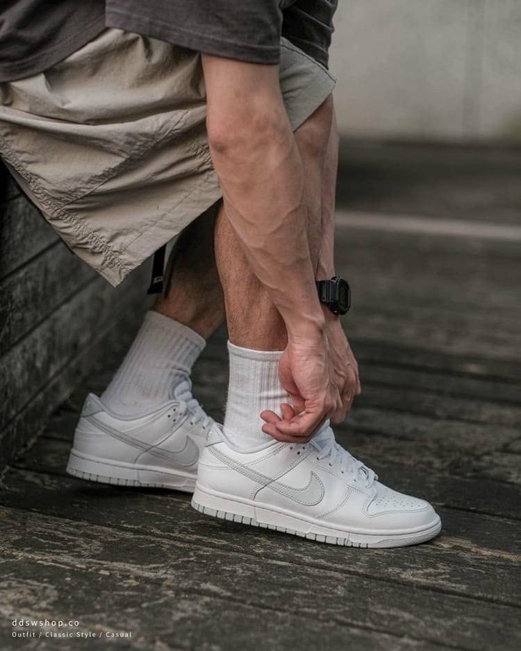 nike dunk pure platinum on feet