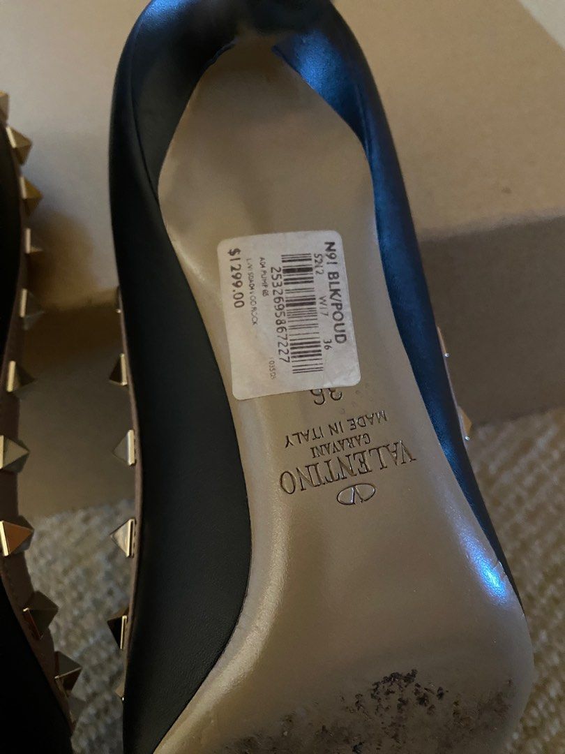 Authentic valentino sales rockstud shoes