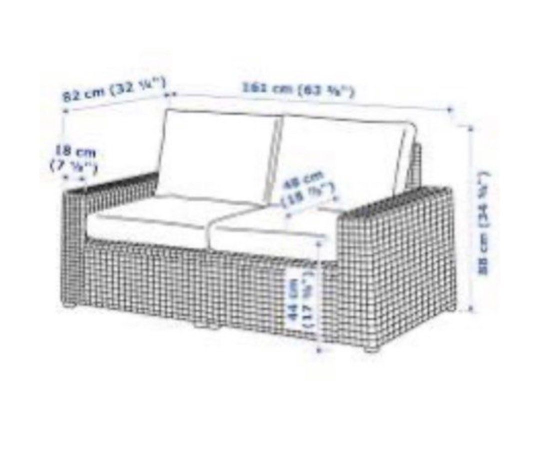 IKEA Outdoor sofa Solleron, Furniture & Home Living, Outdoor Furniture on Carousell