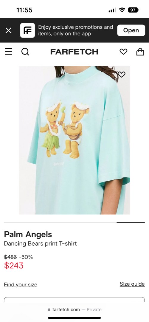 Palm Angels bear-print Logo T-shirt - Farfetch