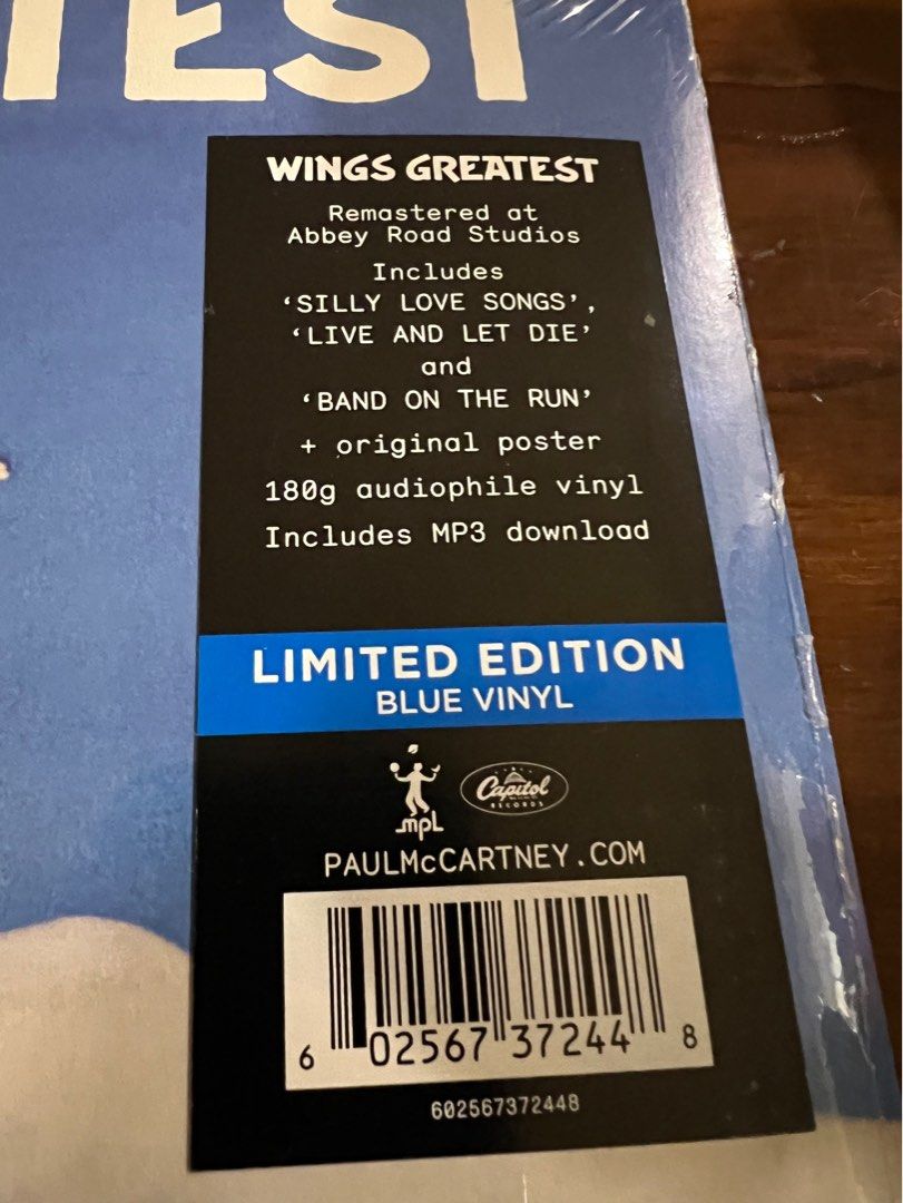 Paul McCartney & Wings Wings Greatest (Limited Edition Blue Vinyl