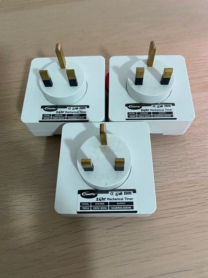 PowerPac Timer Plug, Mechanical 24 hours, TV & Home Appliances