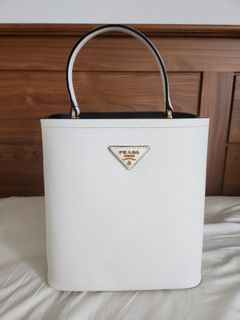 Gradient Aqua Small Prada Panier Saffiano Leather Bag