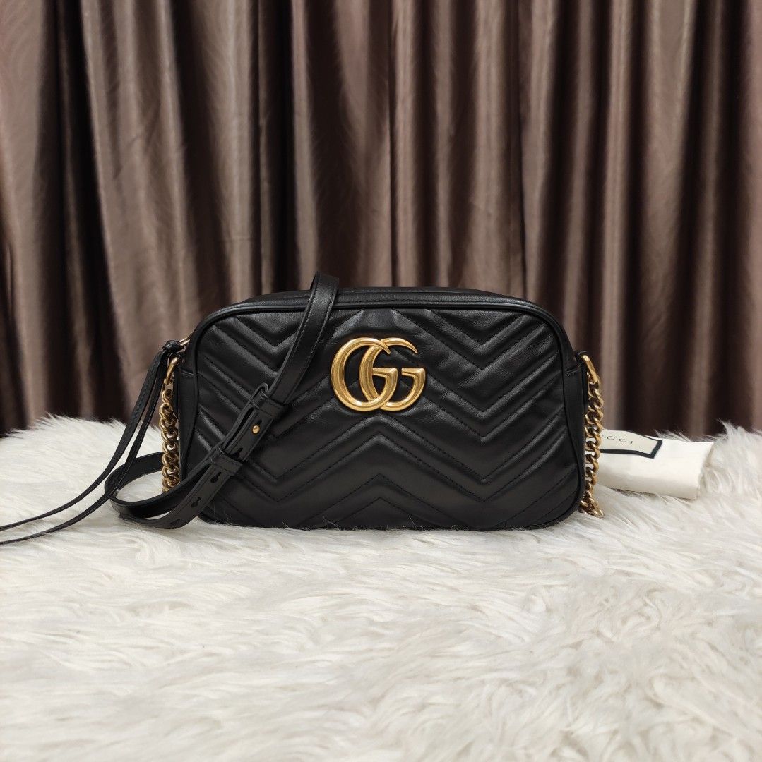 Preloved Gucci Marmont Camera Bag 24cm. Attached with Entrupy Cert