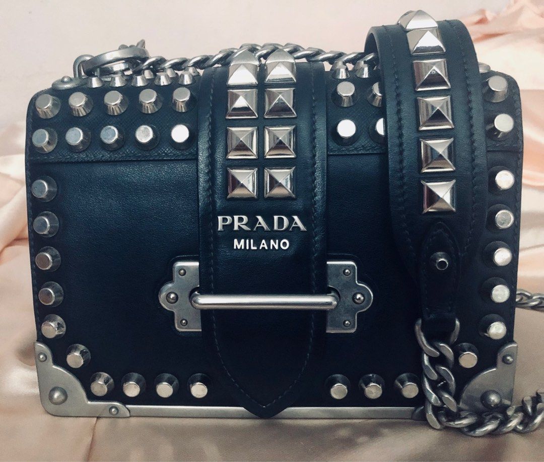 Prada studded cahier on sale