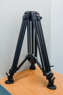 Premium Manfrotto Carbon Fiber MVTTWINMC CF Twin leg with Middle Spreader Video Tripod 100/75mm Bowl (Ballhead NOT Included)