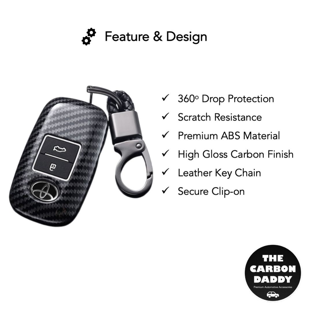 Premium Toyota Carbon Fibre Full Cover Key Case, Tags: toyota, raize ...