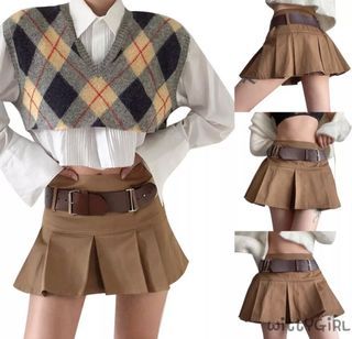 preppy mini skirt