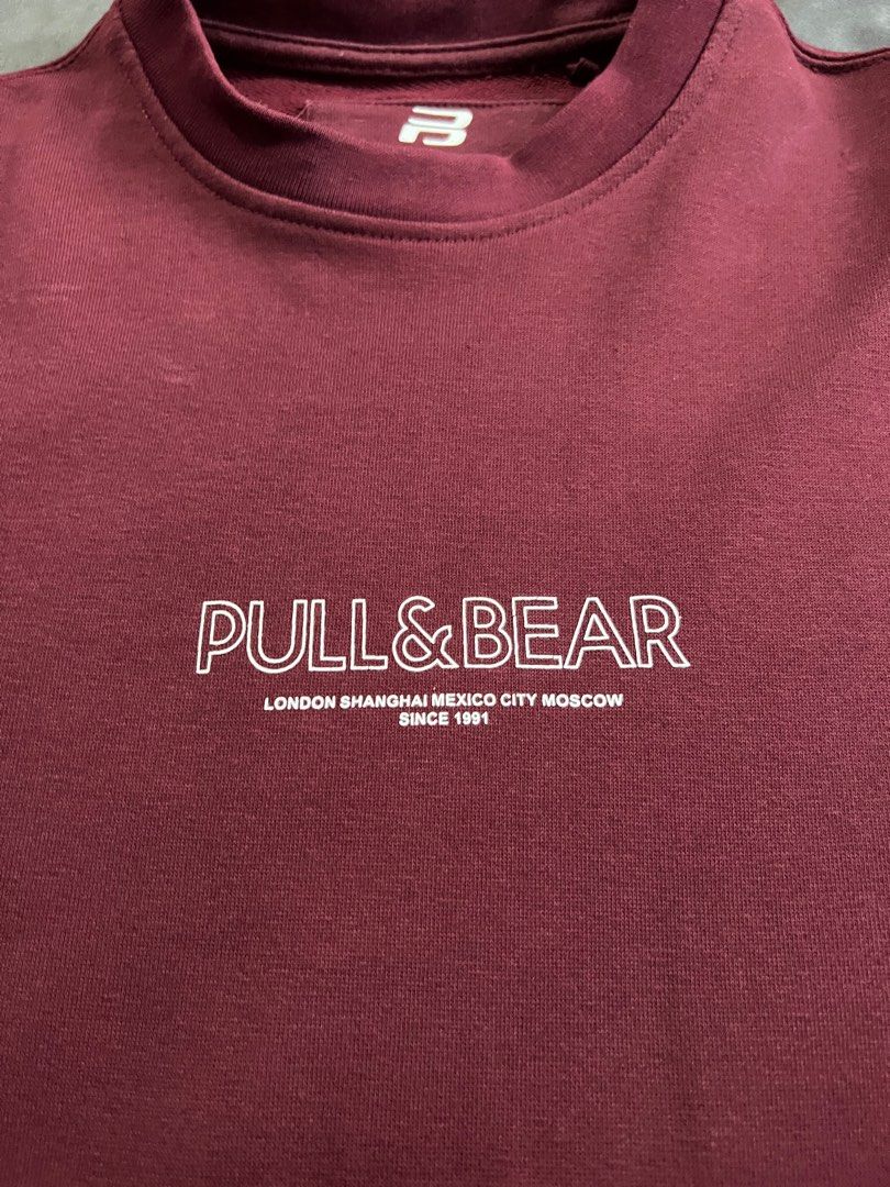 Pull and bear pink sweatshirt outlet