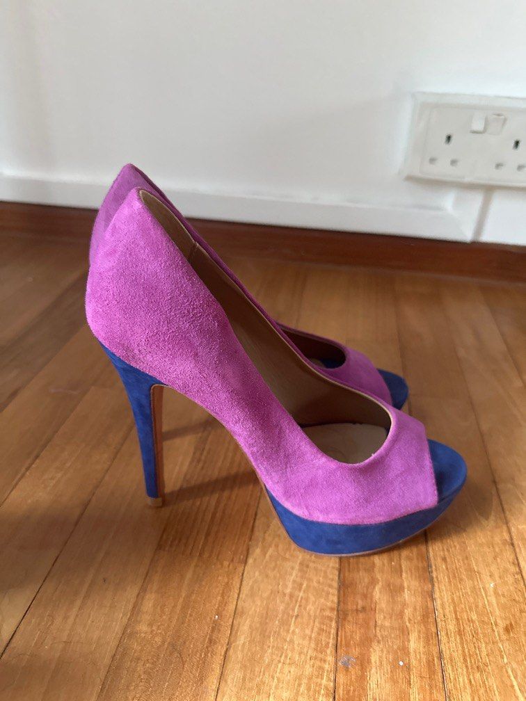 Purple blue top heels