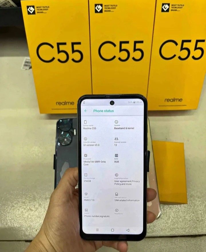 REALME C55. 8/256GB. Bnew sealed (Category: Realme) located in Manila. Submitted by bautista666999 (Listing ID 1232488960, Image 3). Description: .