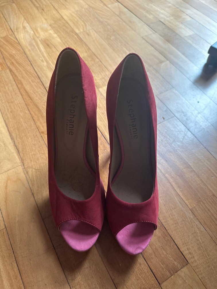 Red pink heels