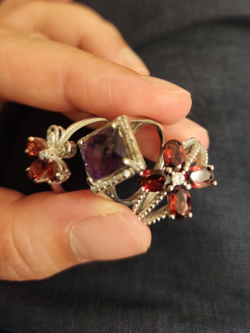 Garnet amethyst ring store